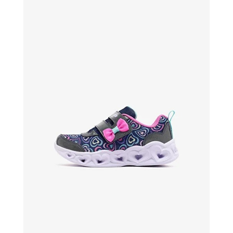 Skechers Heart Lights Boogie Land Kız Çocuk Spor Ayakkabı (303258N NVMT) Lacivert-Çoklu